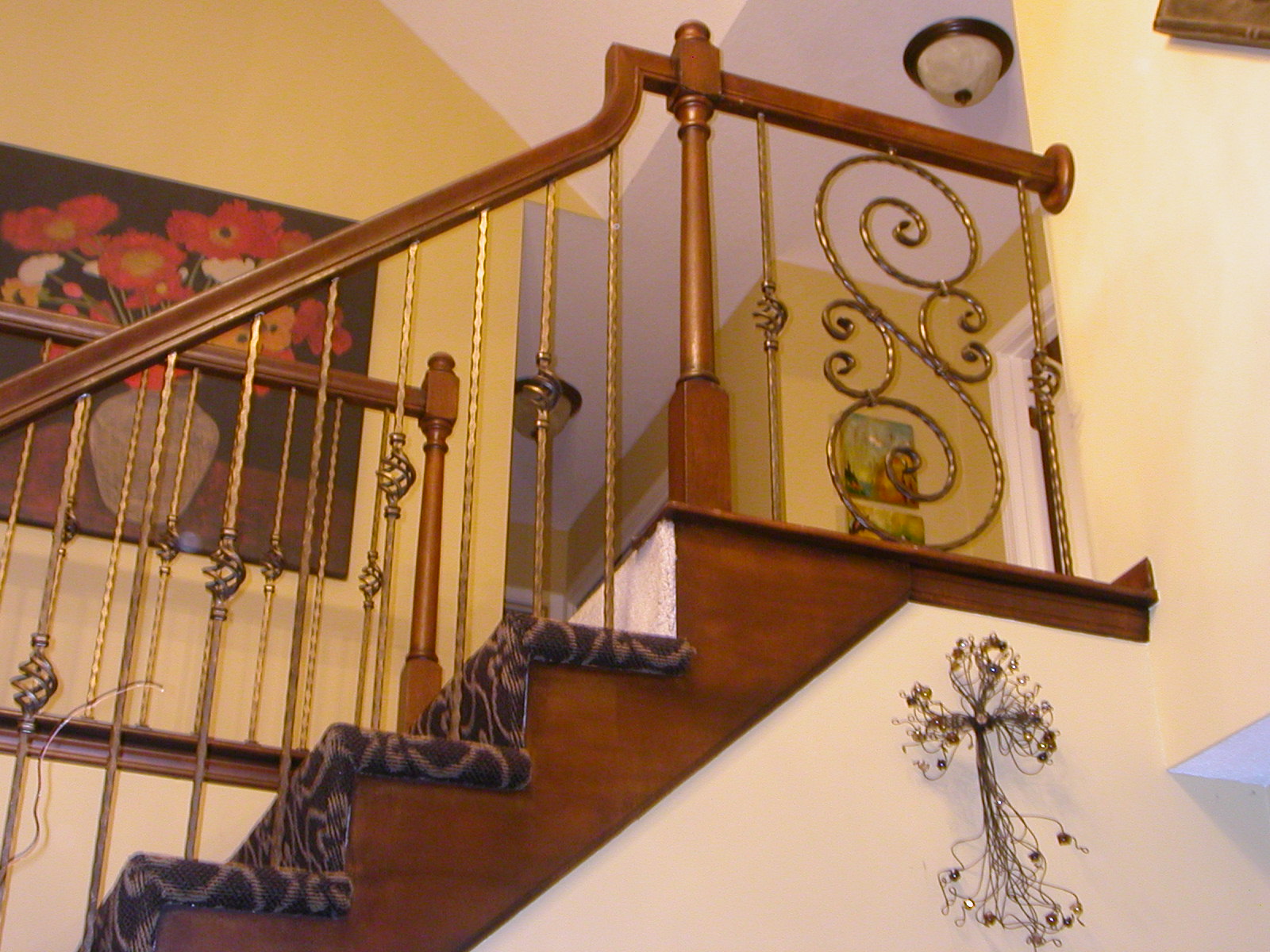 Faux Painted Spindles On My Stairs How To Save Money Painting Stairs   Spindles 2 