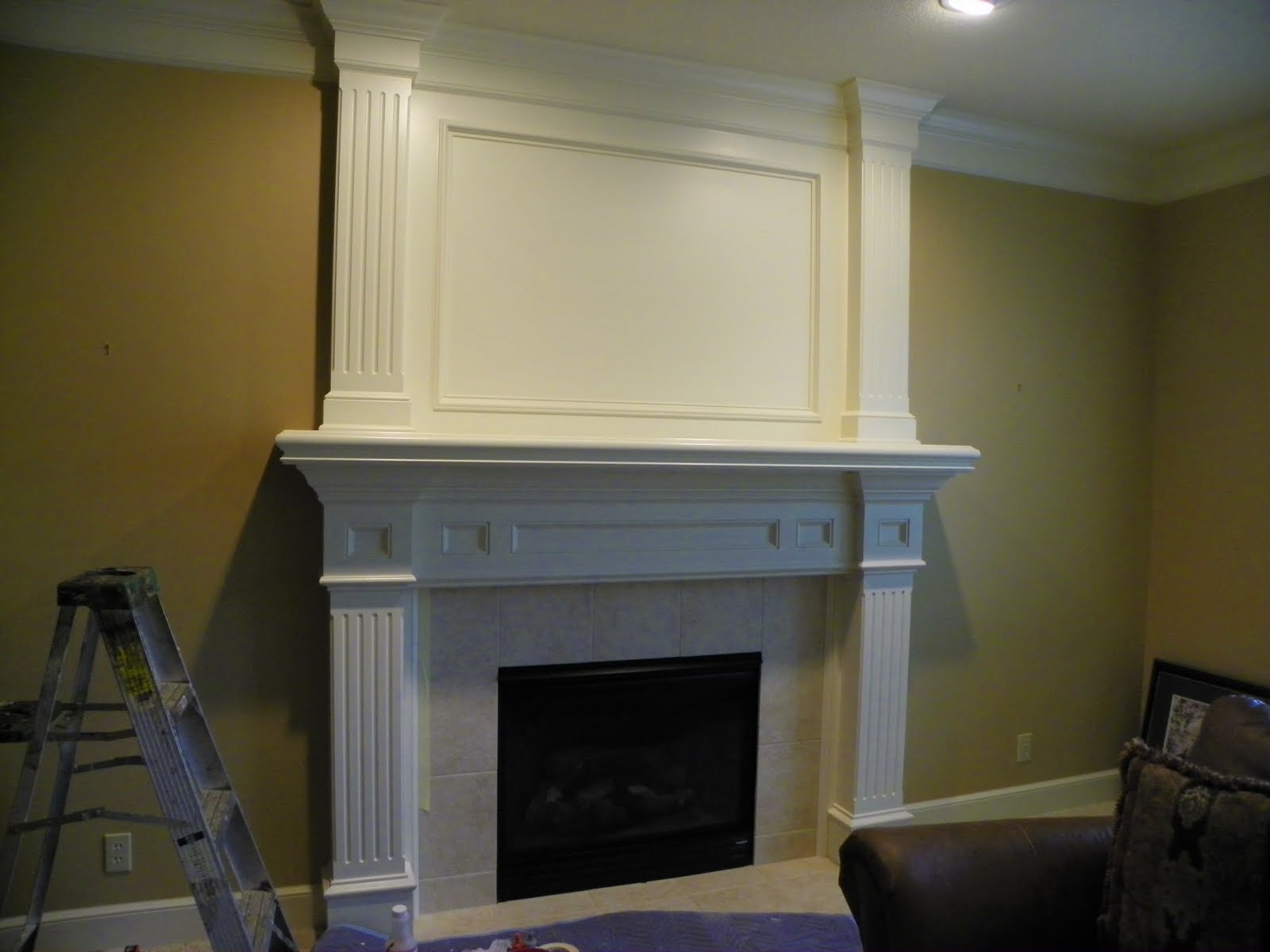 Glaze that boring white fireplace into a cream fireplace! | Magic Brush