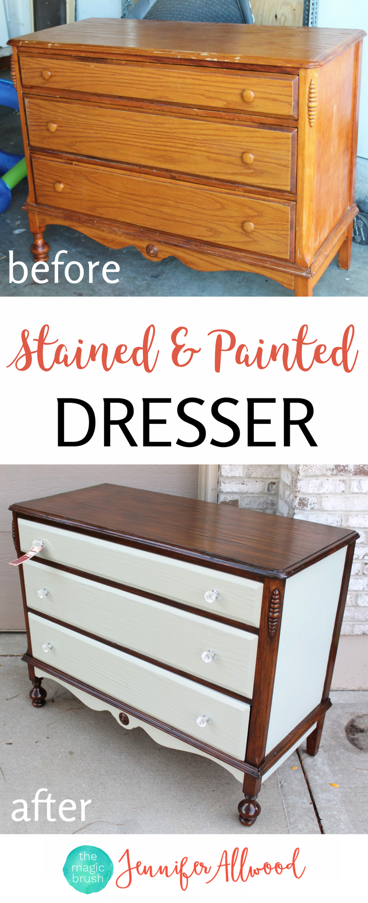 A Lovely Painted And Stained Dresser A Luxurious Mix