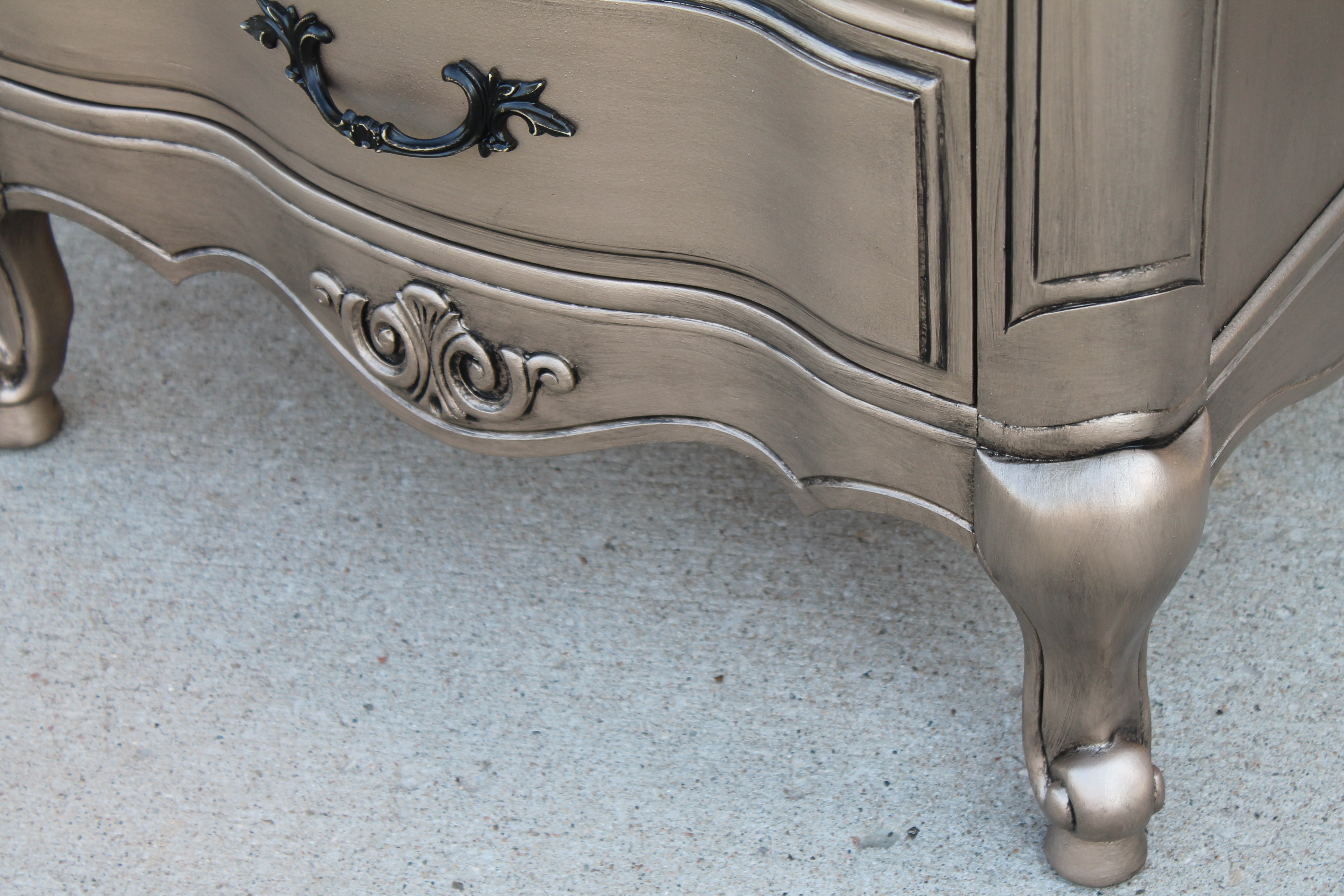 Antique Painted Furniture - Old World Silver Finish