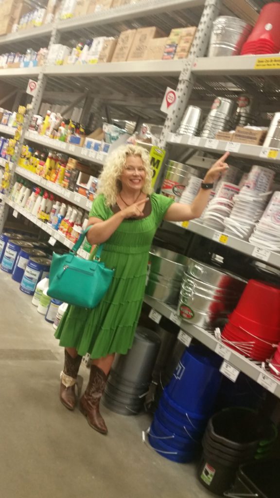 shopping for paint cans for a teacher bucket gift