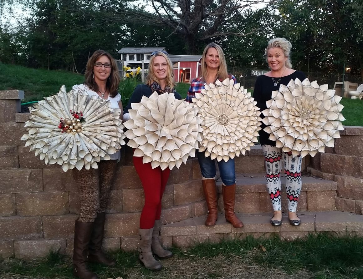 Make a Vintage Book Wreath with Glitter