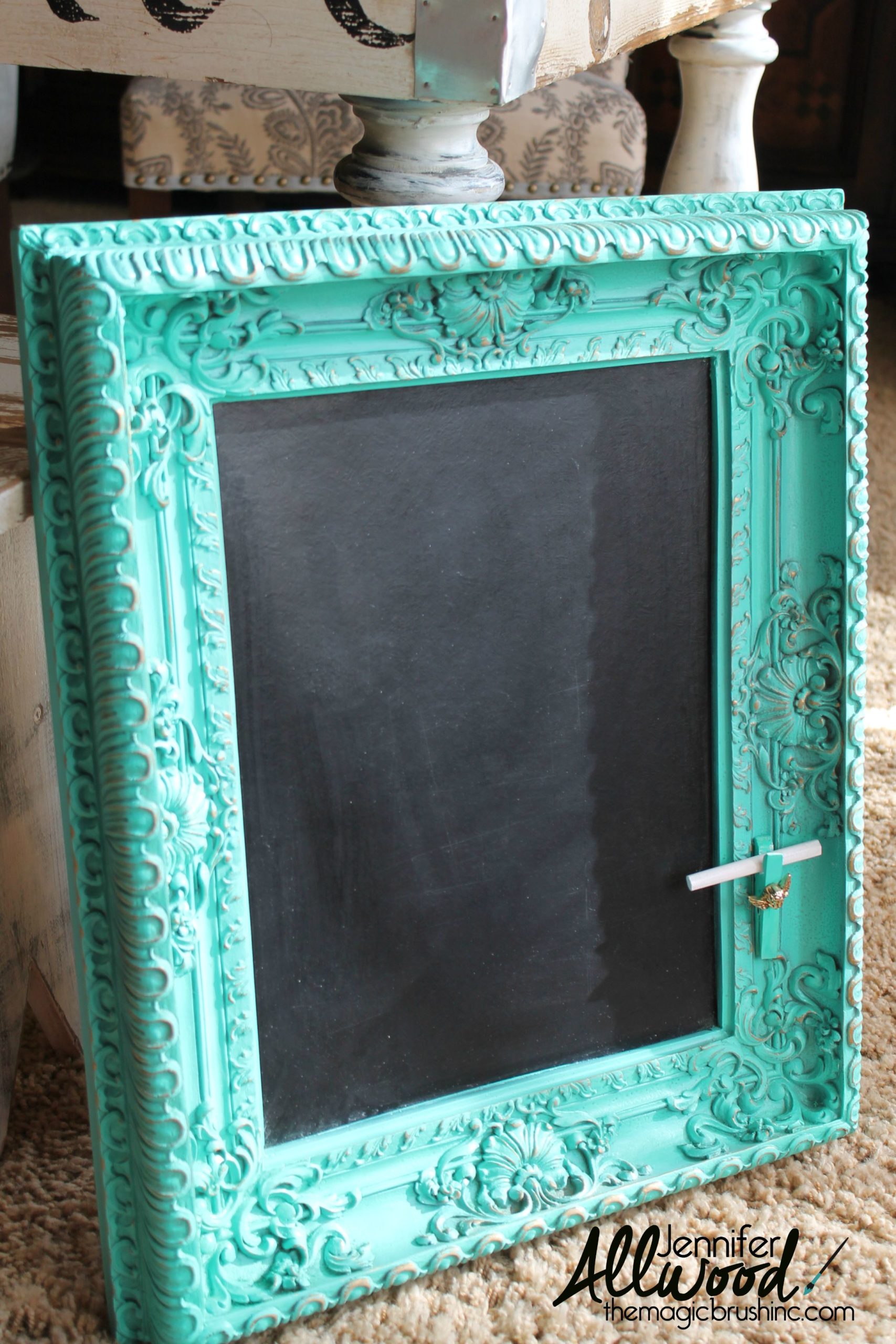 How to make a chalkboard from an old framed print