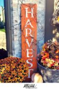 Harvest Sign on Barnwood for Fall Front Porch Decor