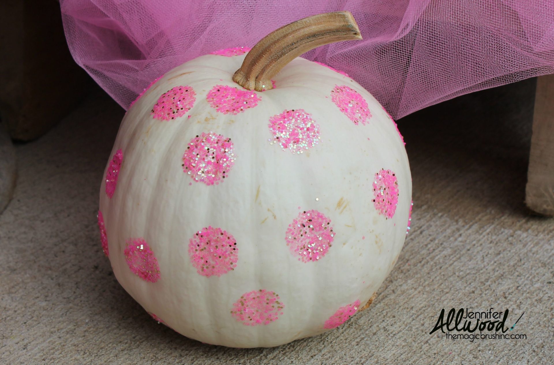 Pink Pumpkin Fall Decor for Breast Cancer Awareness Month