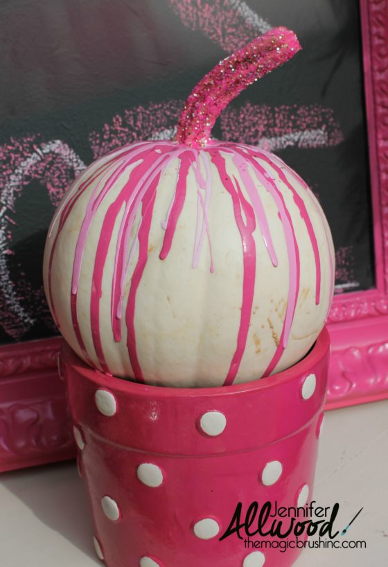 Pink Pumpkin Fall Decor for Breast Cancer Awareness Month