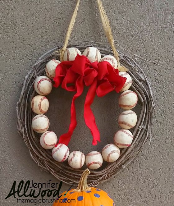baseball wreath for front door