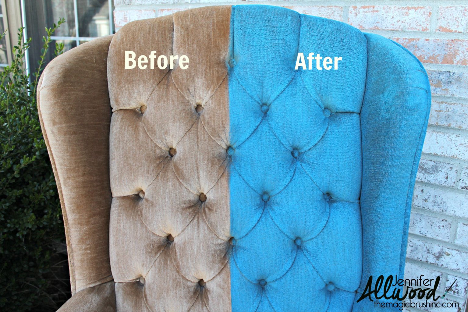 Paint Velvet Fabric A Chair Makeover The Magic Brush Inc.