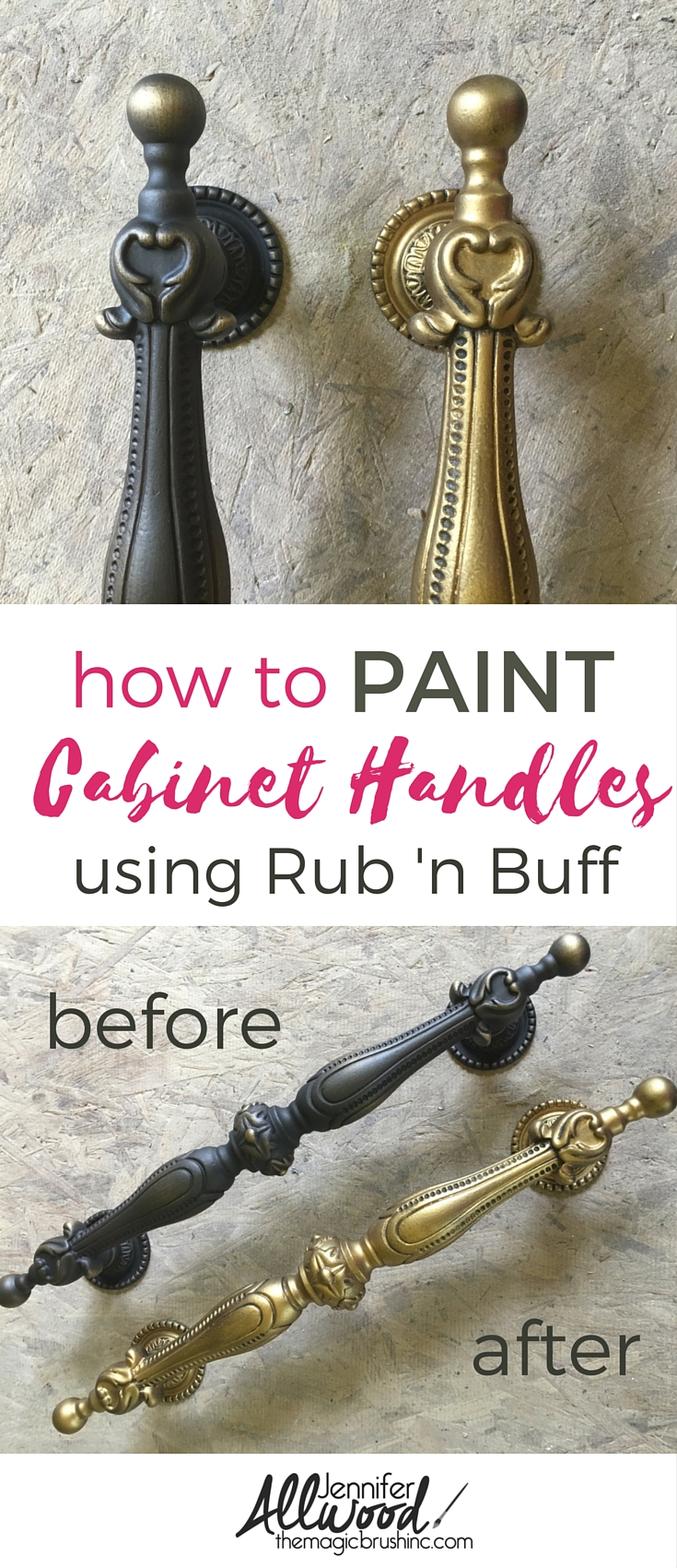 How to Update Handles with Rub 'n Buff - Weekend Craft