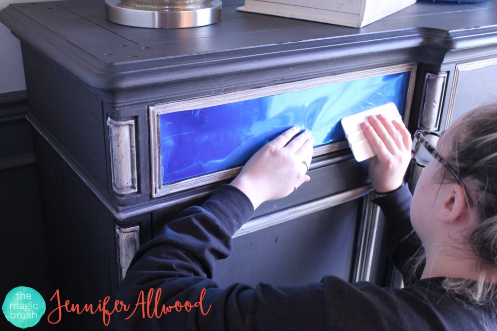 How to Make Mirrored Furniture with Contact Paper Magic Brush
