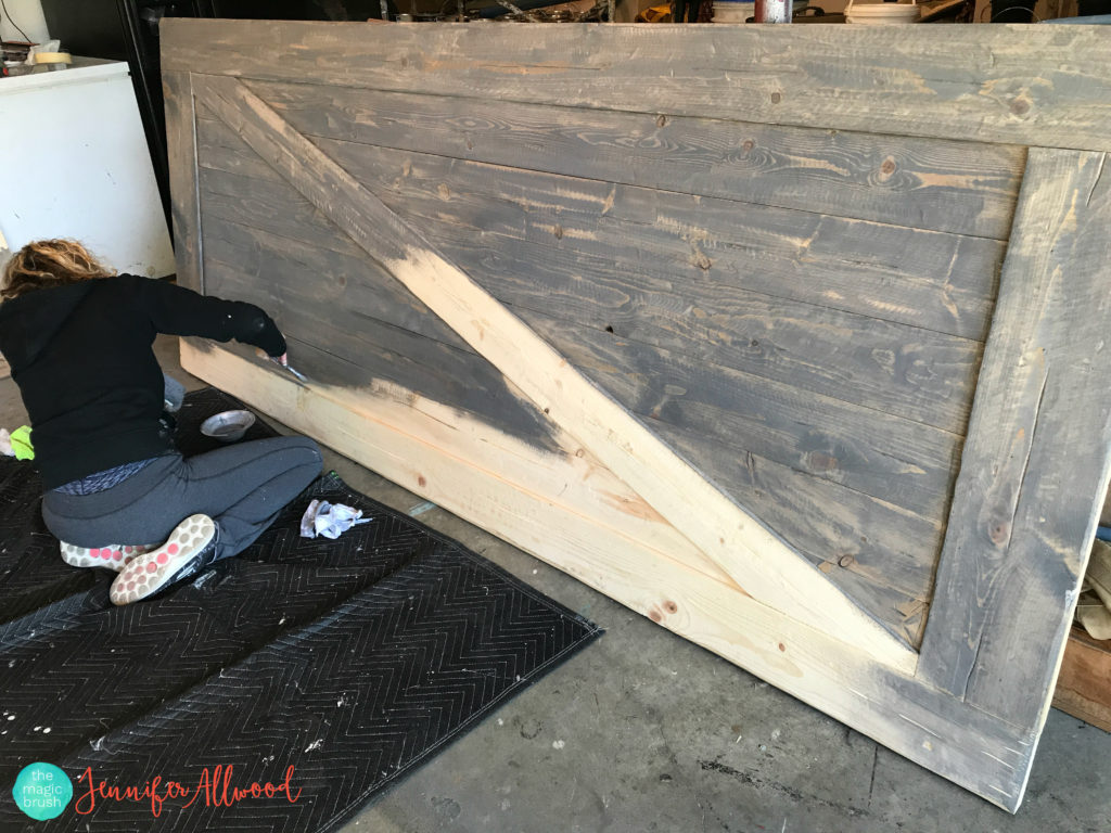 How to Stain Barn Doors to look like Authentic Barn Wood