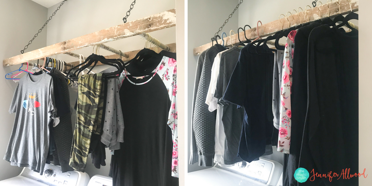Using Hangers to maximise your drying capacity on your laundry ladder – Julu