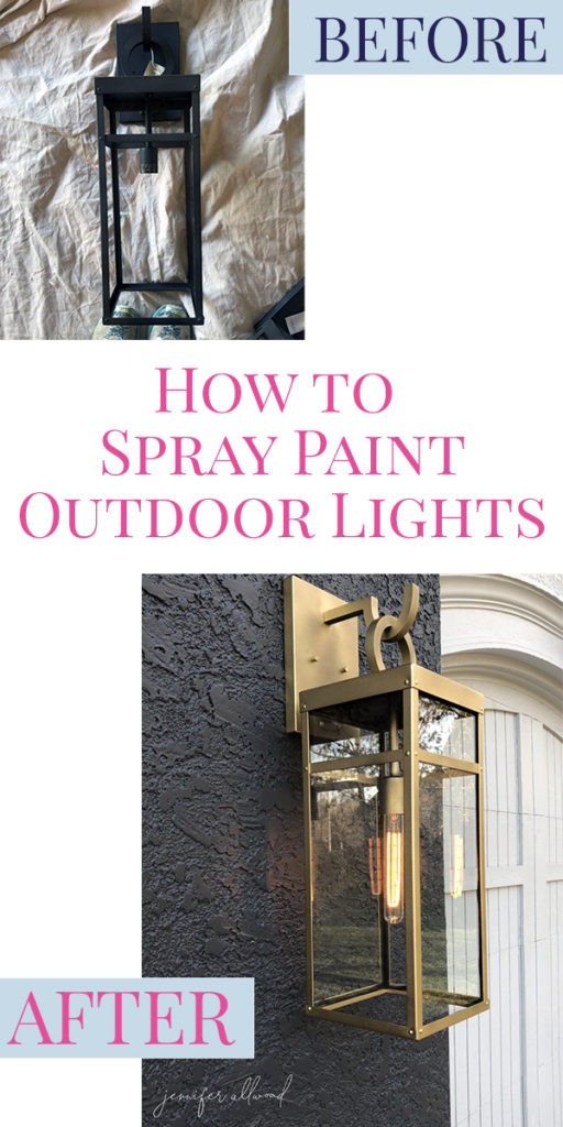 How to Spray Paint Outdoor Light Fixtures - Jennifer Allwood Home