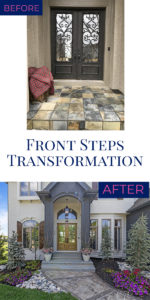 Slate steps to bluestone pavers! Front steps transformation