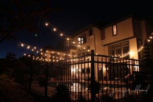 exterior house paint at night