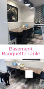 Banquette Table in the Basement!