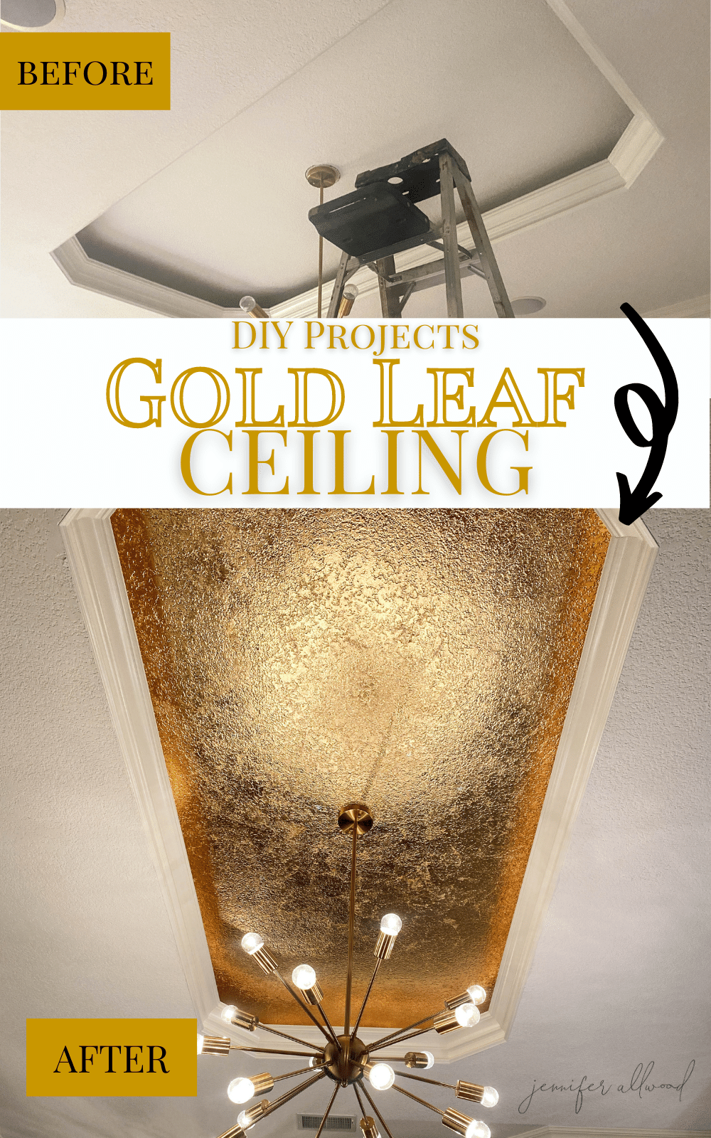 How to Gold Leaf a Ceiling The Magic Brush Inc.